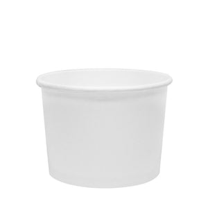 10 oz Paper Food Containers - White - 1,000 count - 96mm-Karat
