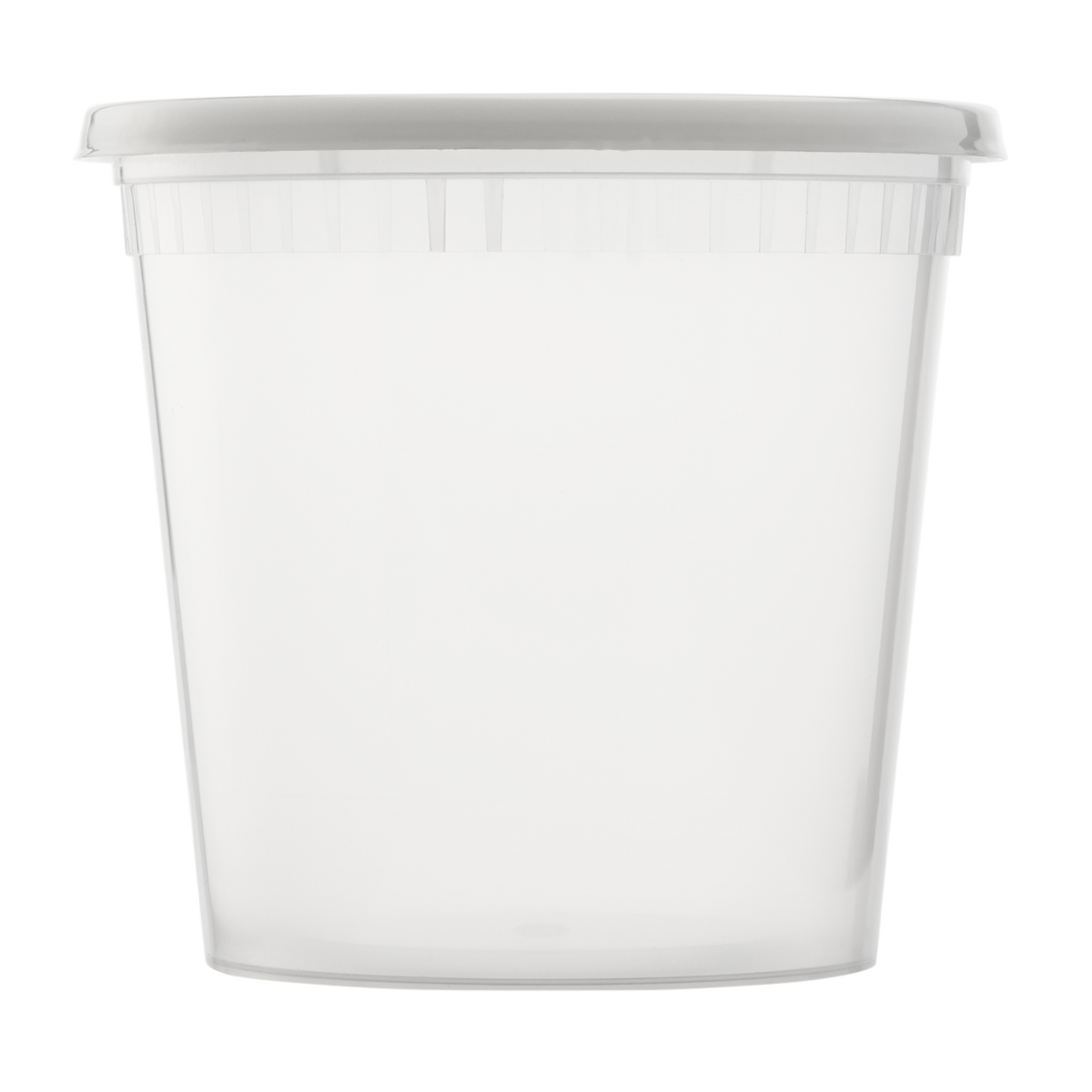 Plastic Deli Food 32 oz. Freezer Soup Food Container w/Lid Combo
