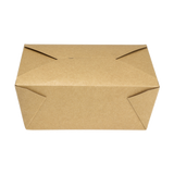 Kraft Microwavable Folded Paper #4 Take-Out Container - Karat Extra Large Fold-To-Go Box - 110oz - 7.8" X 5.5" X 3.5" - 160 Count-Karat