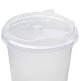 Strawless Sipper lids for 32oz PET Plastic cups - Karat- 107mm Straw Substitute-karat