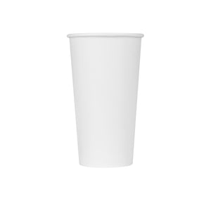 Disposable Coffee Cups - 20oz Paper Hot Cups - White (90mm) - 600 ct-Karat