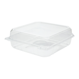 9''x9'' Hinged Takeout Boxes- Extra Large Clamshell Containers - Karat PET Plastic - 200 ct-Karat