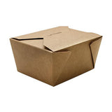 Kraft Microwavable Folded Paper #1 Takeout Boxes - Karat Small Fold-To-Go Container - 30oz - 4.3" X 3.5" X 2.4" - 450 Count-Karat