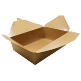 Kraft Microwavable Folded Paper #3 Take-Out Container - Karat Large Fold-To-Go Box - 76oz - 7.8" X 5.5" X 2.4" - 200 Count-Karat