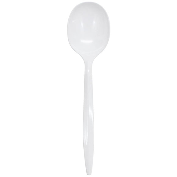 Karat PS Medium Weight Soup Spoons Bulk Box - White - 1,000 ct-Karat