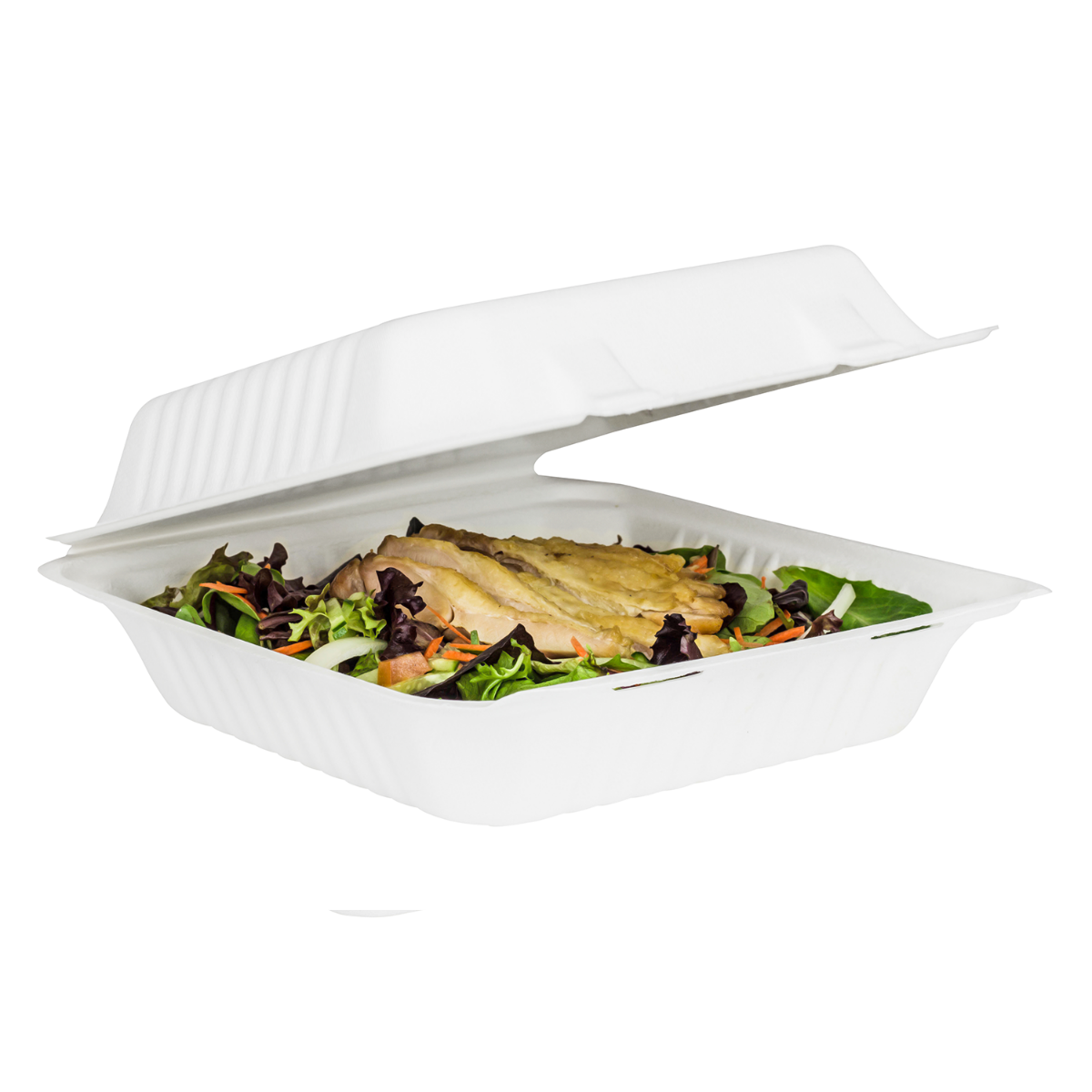 Small Biodegradable Takeout Boxes - Karat Earth 6''x6'' Compostable Ba
