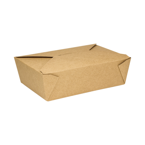 Kraft Microwavable Folded Paper #3 Take-Out Container - Karat Large Fold-To-Go Box - 76oz - 7.8