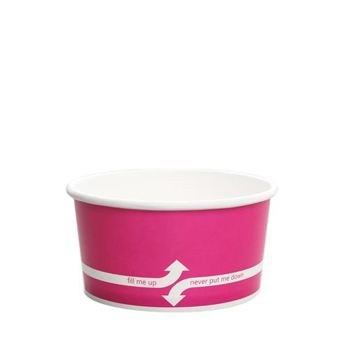 Paper Food Containers - 6oz Food Containers - Pink (96mm) - 1,000 ct-Karat