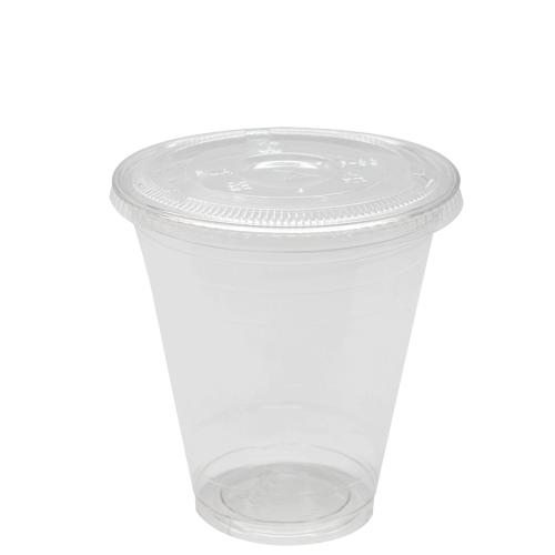Plastic Cups - 12oz PET Cold Cups and PET Flat Lids (98mm)-Karat