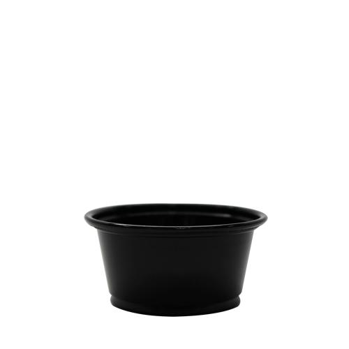 Plastic Portion Cups - 2oz PP Portion Cups - Black - 2,500 ct-Karat