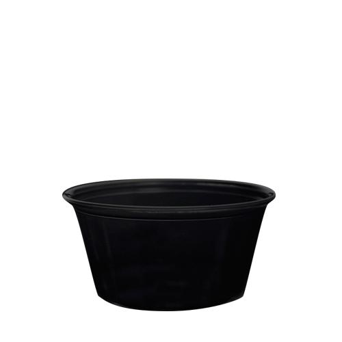Plastic Portion Cups - 3.25oz PP Portion Cups - Black - 2,500 ct-Karat
