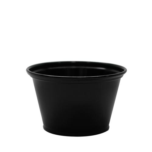 Plastic Portion Cups - 4oz PP Portion Cups - Black - 2,500 ct-Karat