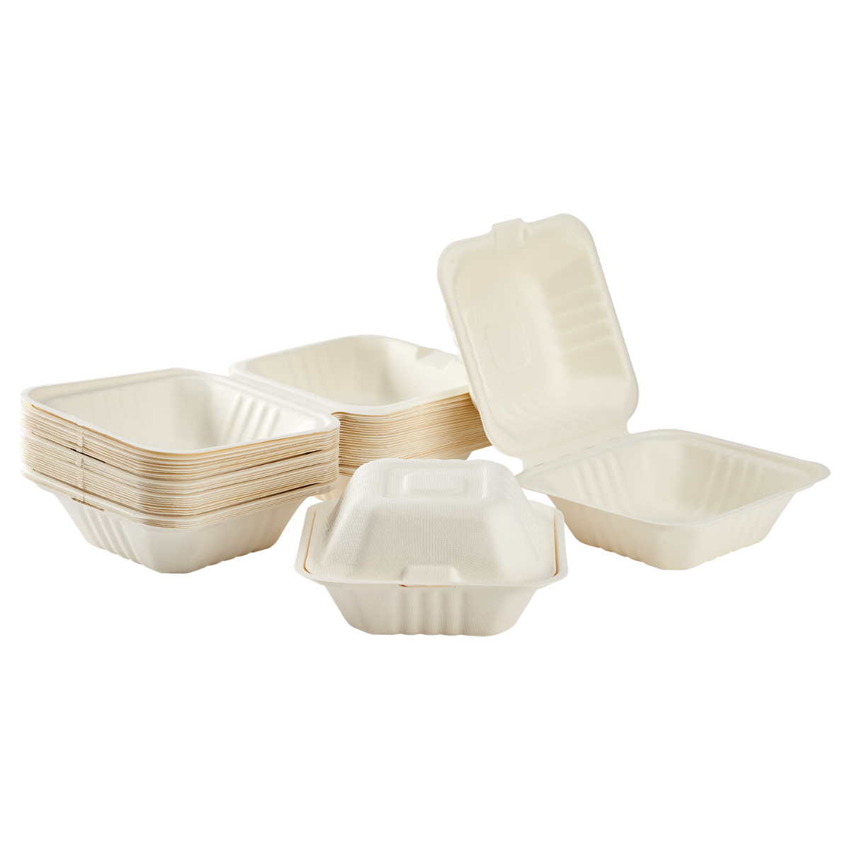 Karat Earth 10'' PFAS Free Compostable Bagasse Round Plates, 3 Compartments - 500 ct, White