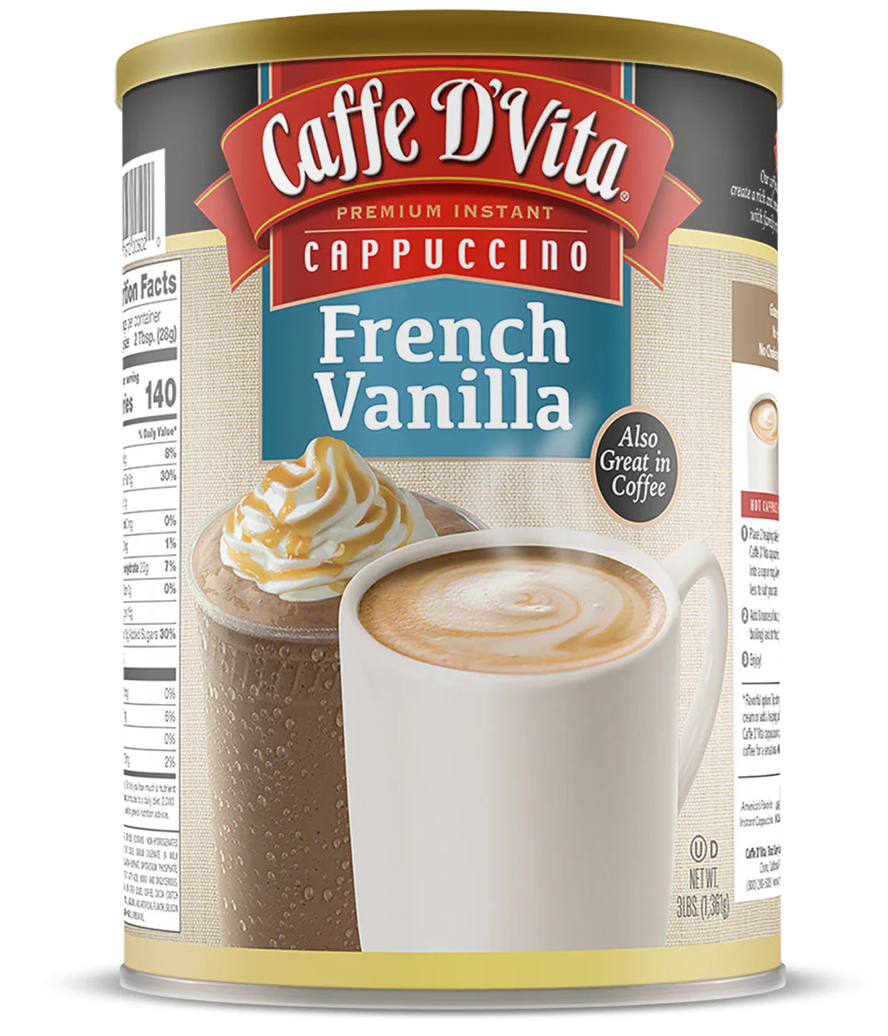 Caffe D'Vita French Vanilla Cappuccino — Can (3 lb)