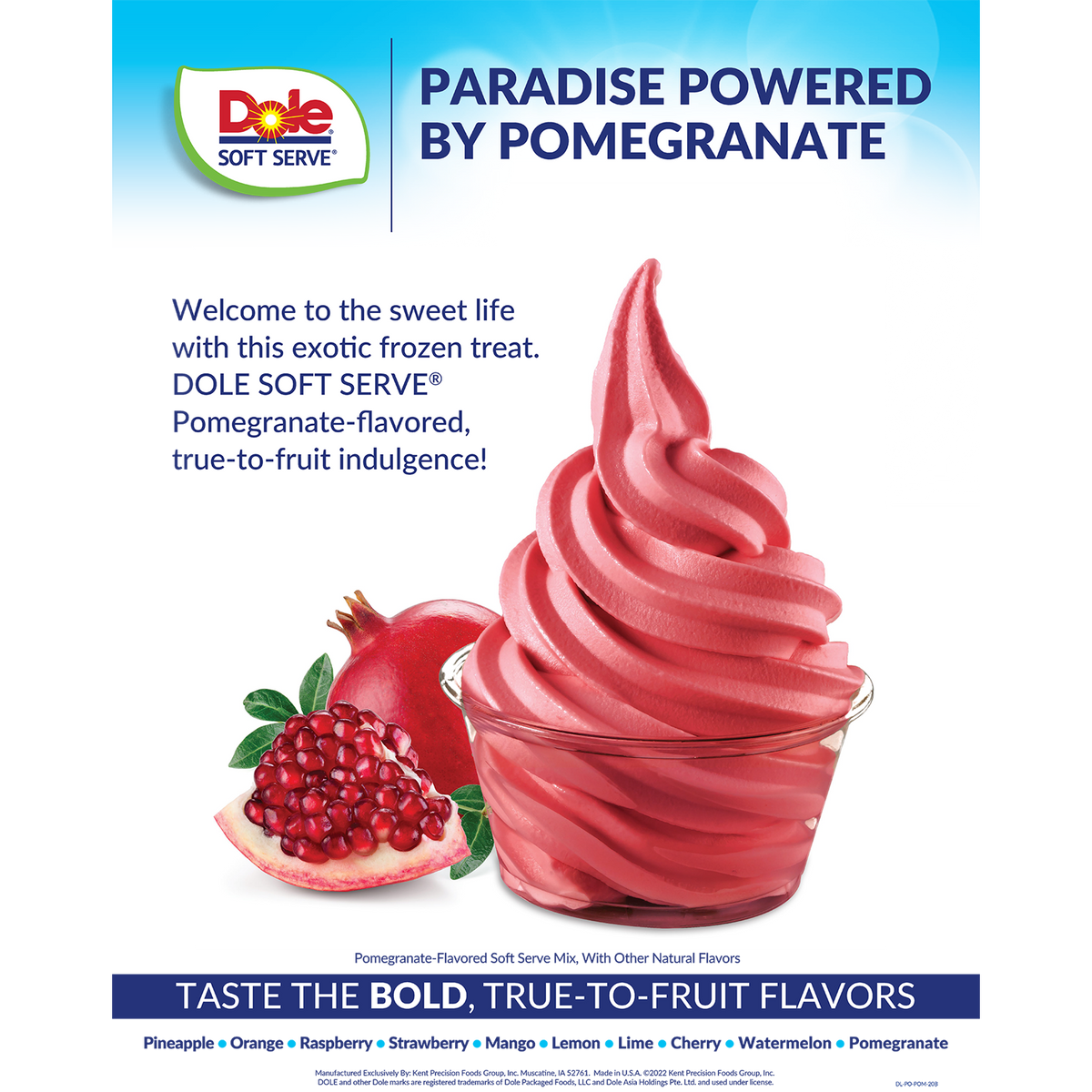 Dole Soft Serve Dole Soft Pomegranate Serve Mix — Bag (4.4 lbs)