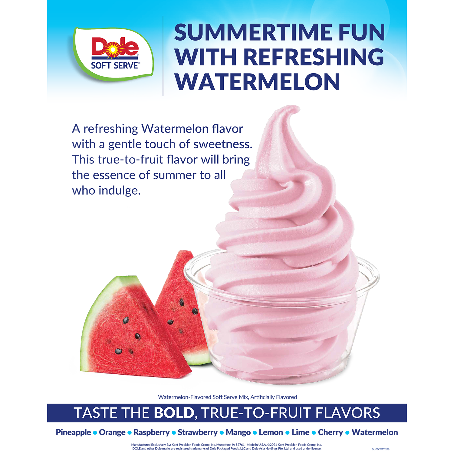 Dole Soft Serve Dole Soft Watermelon Serve Mix — Bag (4.4 lbs)