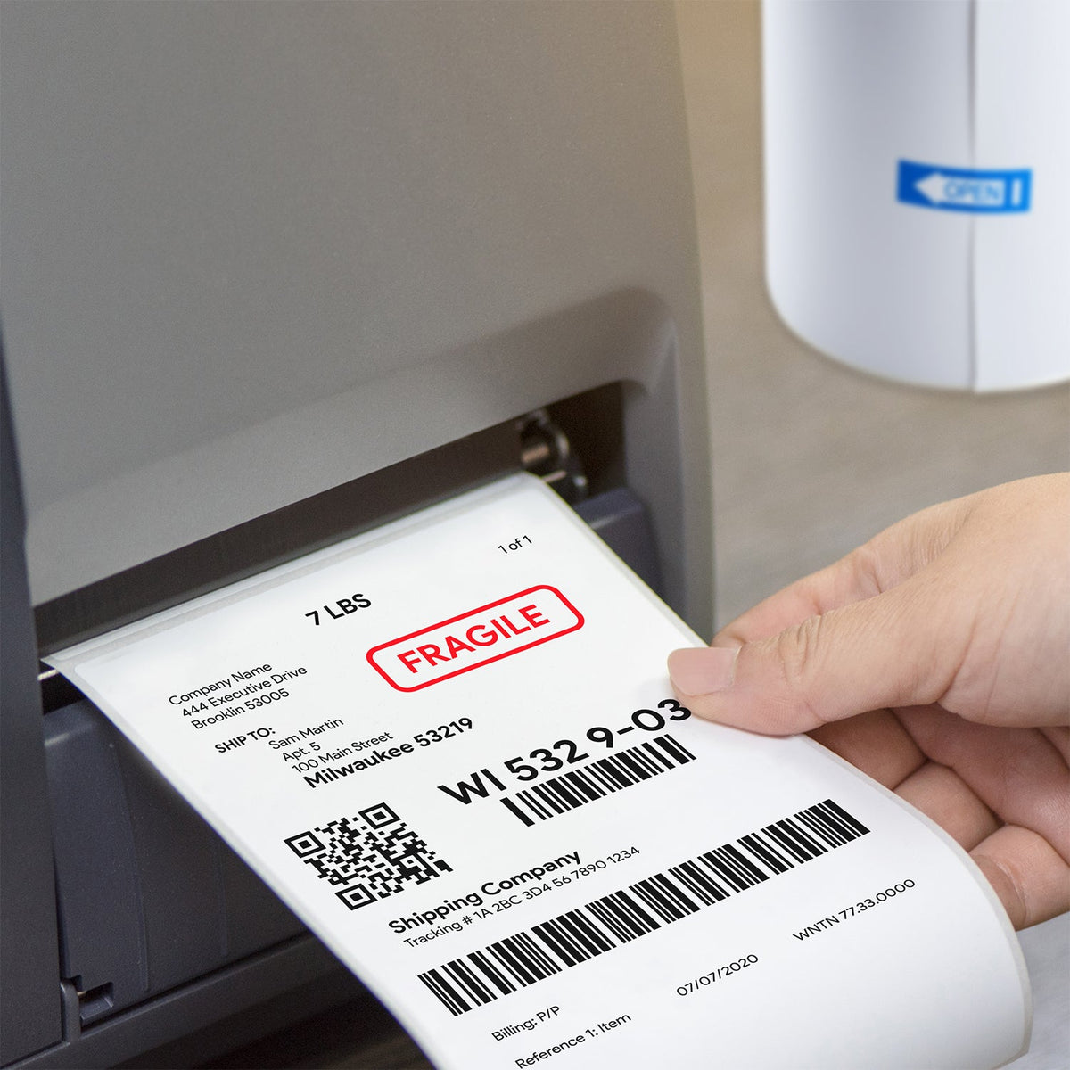 Generic 4X6" Direct Thermal Shipping Label — Case of 36 Rolls — product photo 4