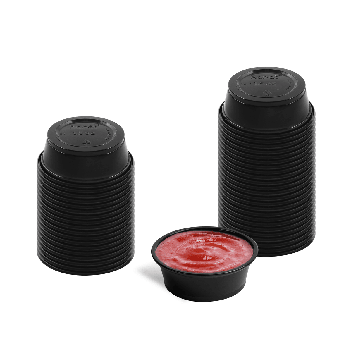 Karat 1.5 oz PP Plastic Portion Cups, Black — 2,500 ct — product photo 5