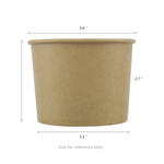 Karat 10/12 oz Gourmet Paper Food Container, Kraft, 96 mm — 500 ct — product photo 5
