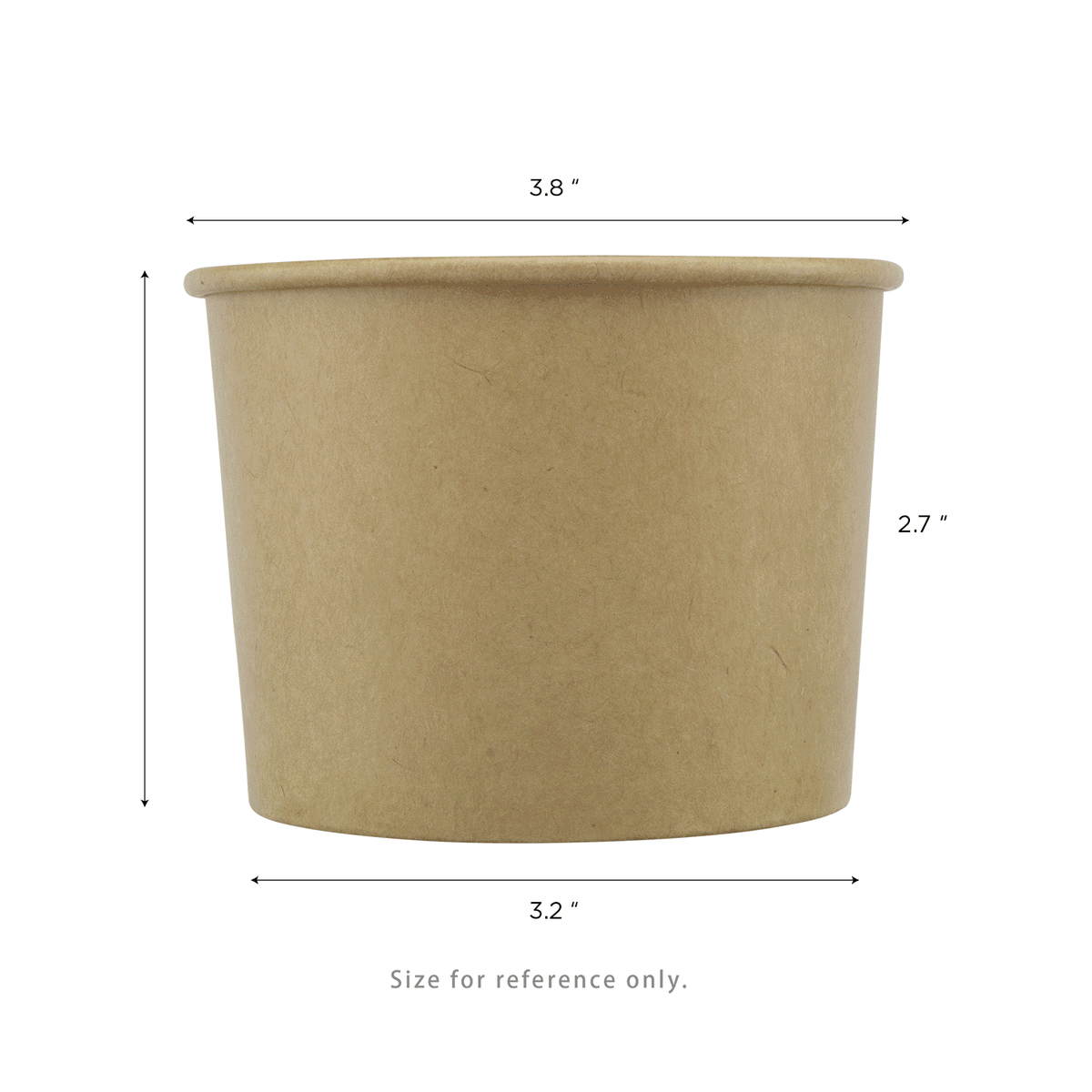 Karat 10/12 oz Gourmet Paper Food Container, Kraft, 96 mm — 500 ct — product photo 5