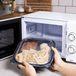 Karat 10.25" x 9" 3-Compartment Premium PP Hinged Container — 150 ct — product photo 3