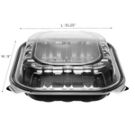 Karat 10.25" x 9" 3-Compartment Premium PP Hinged Container — 150 ct — product photo 6