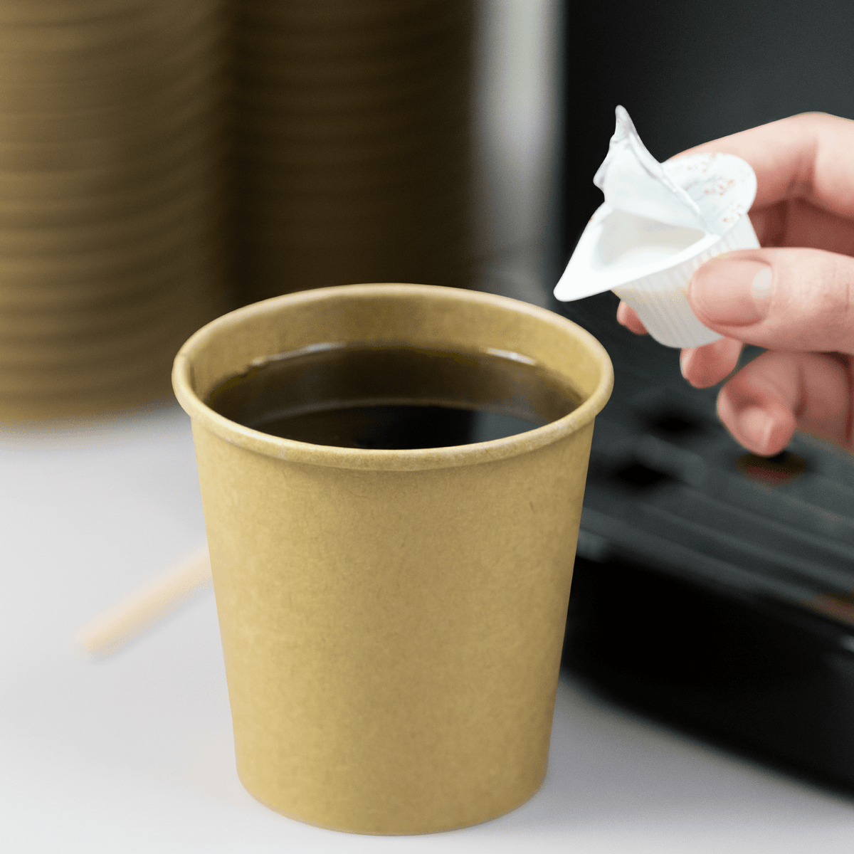 Karat 10 oz Paper Coffee Cups, Kraft, 90 mm — 1,000 ct — product photo 3