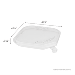 Karat 109 mm PET Flat Lid for 8-32 oz PET Tamper Resistant Square Container, Clear — 400 ct — product photo 5