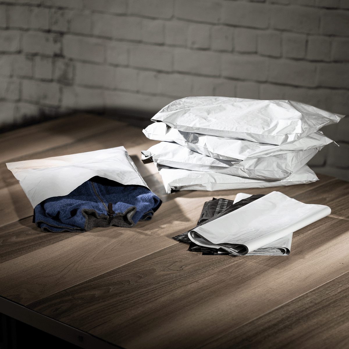 Karat 11''x15'' Poly Mailers with Tamper-Evident Adhesive Closure, White — 500 ct — product photo 5