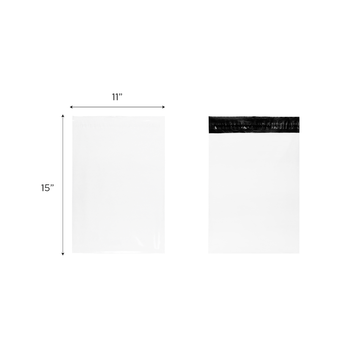 Karat 11''x15'' Poly Mailers with Tamper-Evident Adhesive Closure, White — 500 ct — product photo 6