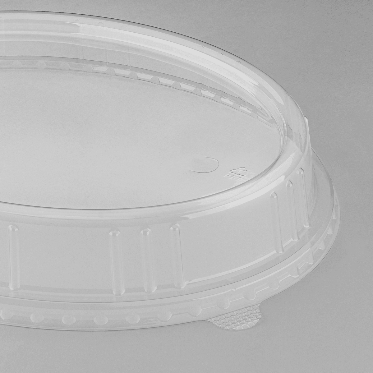 Karat 12.5" x 10" Disposable Dome Lids for Oval Molded Fiber Plates, PET — 200 ct — product photo 5