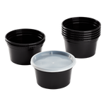 Karat 12 oz Deli Containers with Lids, Injection Molded PP, Black — 240 sets — product photo 2