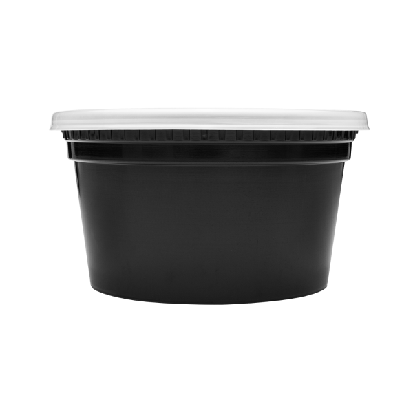 Karat 12 oz Deli Containers with Lids, Injection Molded PP, Black — 240 sets — product photo 10