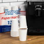 Karat 12 oz Paper Coffee Cups, White, 90 mm — 300 ct