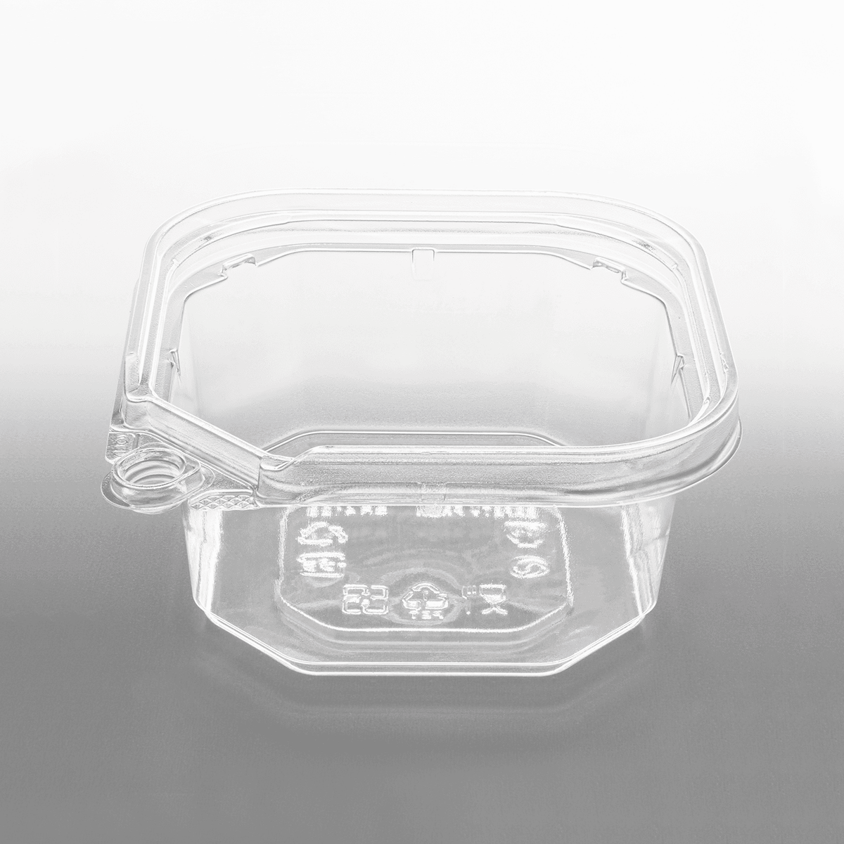 Karat 12 oz PET Tamper Resistant Square Container, Clear — 400 ct — product photo 2