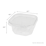 Karat 12 oz PET Tamper Resistant Square Container, Clear — 400 ct — product photo 5