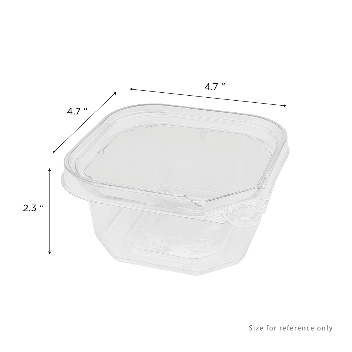 Karat 12 oz PET Tamper Resistant Square Container, Clear — 400 ct — product photo 5