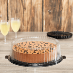 Karat 12" PET Cake Display Containers with Clear Dome Lid — 50 sets