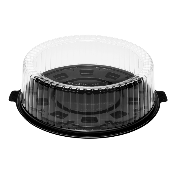 Karat 12" PET Cake Display Containers with Clear Dome Lid — 50 sets — product photo 2