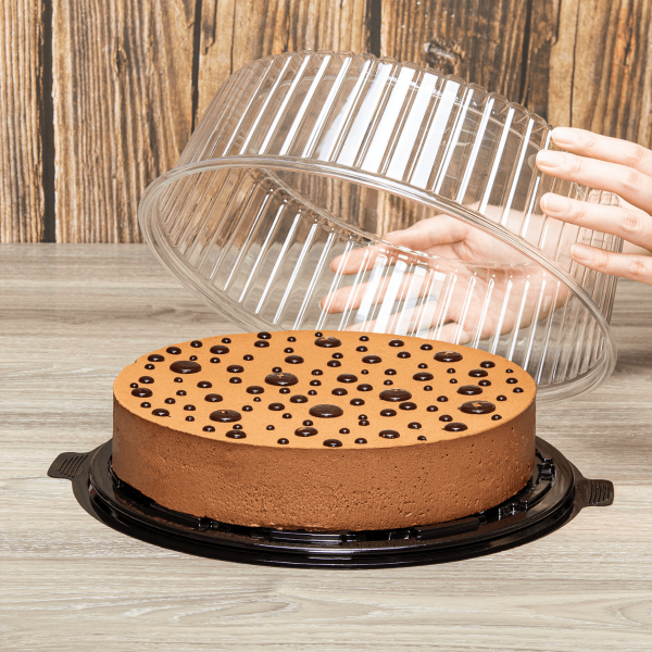 Karat 12" PET Cake Display Containers with Clear Dome Lid — 50 sets — product photo 3