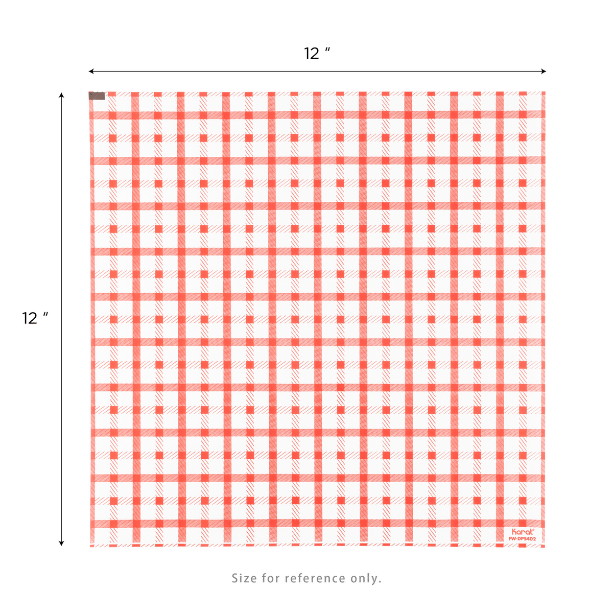 Karat 12" x 12" Grease Resistant Deli Wrap / Paper Liner Sheets, Shepherd's Check Red Pattern — 5,000 sheets — product photo 5