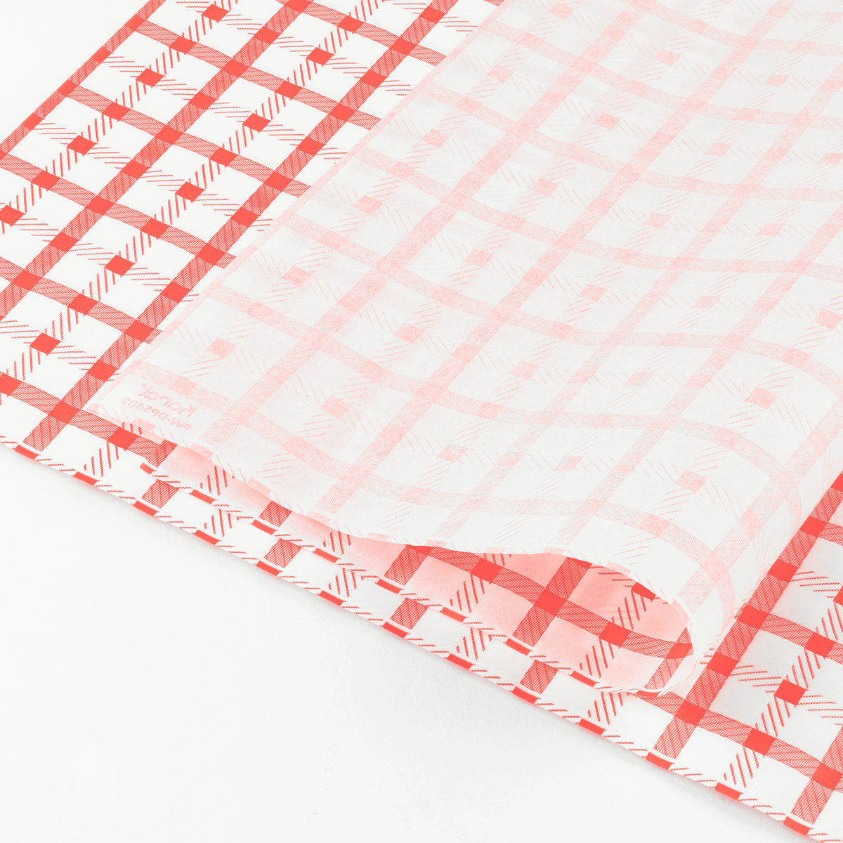 Karat 12" x 12" Grease Resistant Deli Wrap / Paper Liner Sheets, Shepherd's Check Red Pattern — 5,000 sheets — product photo 6