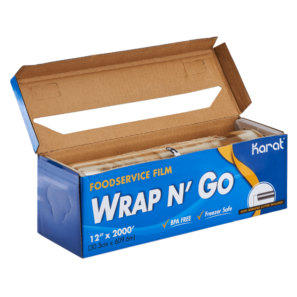 Karat 12" x 2000' WRAP N'GO Foodservice Film with Serrated Cutter — product photo 3