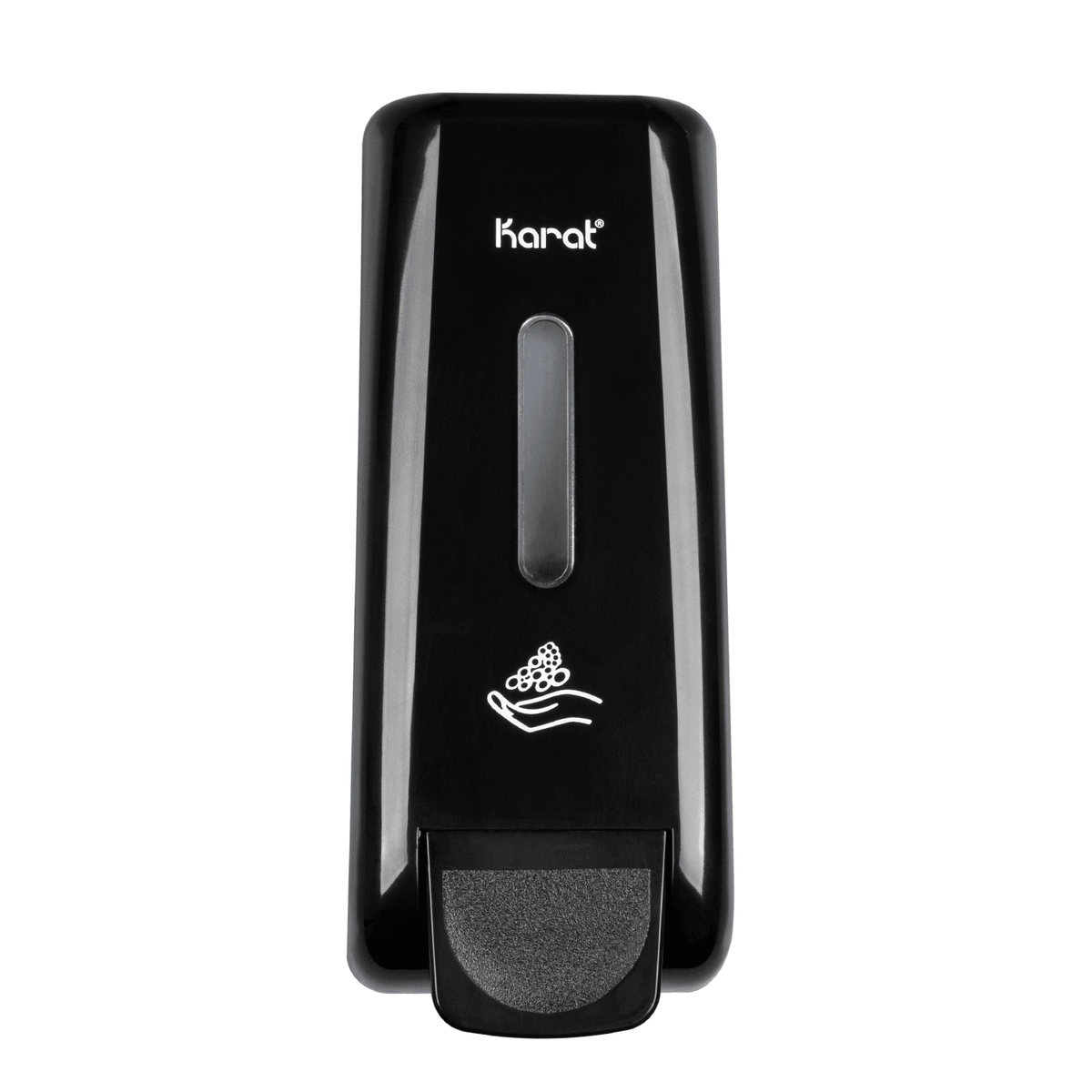 Karat 13.5oz Foaming Hand Soap Refillable Dispenser, Stand/Wall Mount, Black — 1 unit — product photo 2