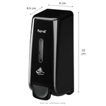 Karat 13.5oz Foaming Hand Soap Refillable Dispenser, Stand/Wall Mount, Black — 1 unit — product photo 5