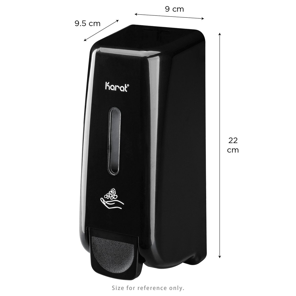 Karat 13.5oz Foaming Hand Soap Refillable Dispenser, Stand/Wall Mount, Black — 1 unit — product photo 5