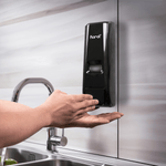 Karat 13.5oz Hand Soap Refillable Liquid Dispenser, Stand/Wall Mount, Black — 1 unit — product photo 3