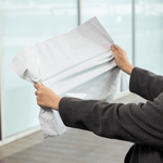 Karat 15.75''x17.33" Poly Mailers with Tamper-Evident Adhesive Closure, White — 500 ct