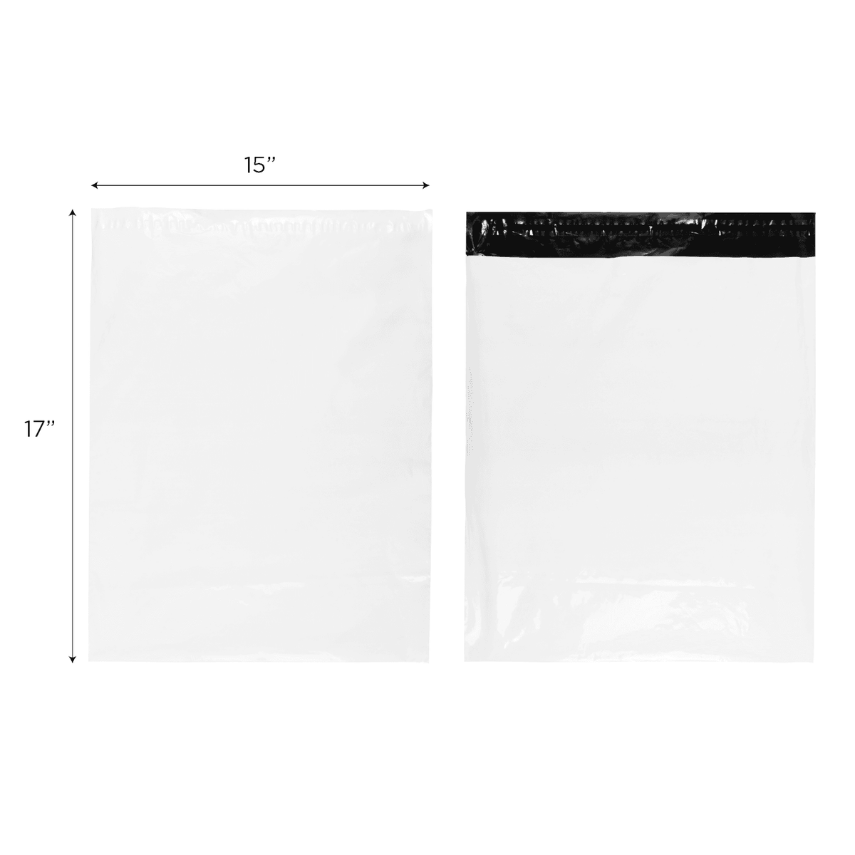 Karat 15.75''x17.33" Poly Mailers with Tamper-Evident Adhesive Closure, White — 500 ct — product photo 6