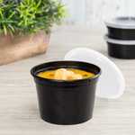 Karat 16 oz Deli Containers with Lids, Injection Molded PP, Black — 240 sets